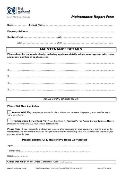 300rr long term maintenance reports .